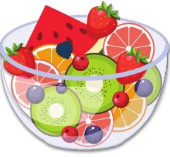 Fruit Salad (Apple, Plum, Blackberries)