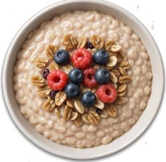 Steel-Cut Oats with Berries & Walnuts
