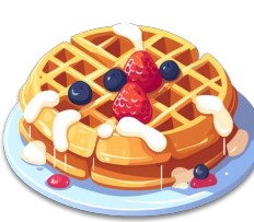 Whole Wheat Waffles With Greek Yogurt  & Berries
