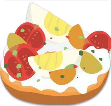 Bagel (Whole-Wheat) With Egg & Tomato
