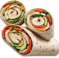 Chicken Hummus & Veggies Wrap