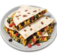 Quesadillas With Black Bean, Salsa & Low-Fat Cheese