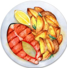 Smoked Salmon With Baked Potatoes