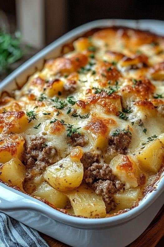 Easy Hamburger Potato Casserole