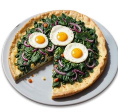 Spinach, Red Onion & Potato Tortilla  (Spanish-Style Omelette)