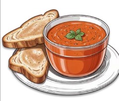 Tomato Soup With Whole-Grain Toast