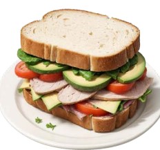 Turkey Sandwich With Avocado & Low-Fat Cheese