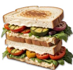 Roasted Veggies & Hummus Sandwich