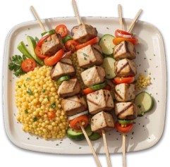 Chicken Kebabs With Vegetable Couscous