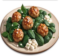 Chicken Spinach & Feta Meatballs
