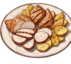 Grilled Chicken With Baked Potato & Broccoli