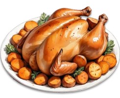 Roast Chicken & Sweet Potatoes