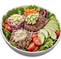 Turkey Burger Salad Bowls
