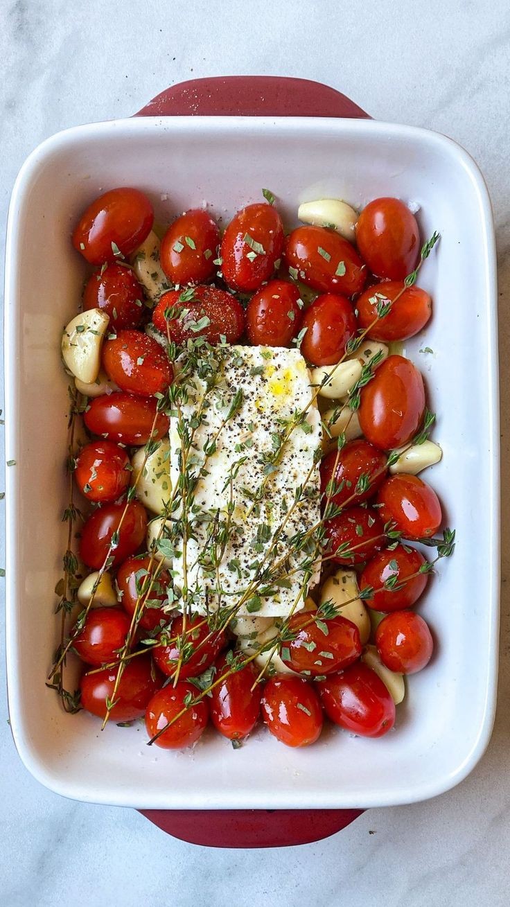 Tomato and baked feta pasta