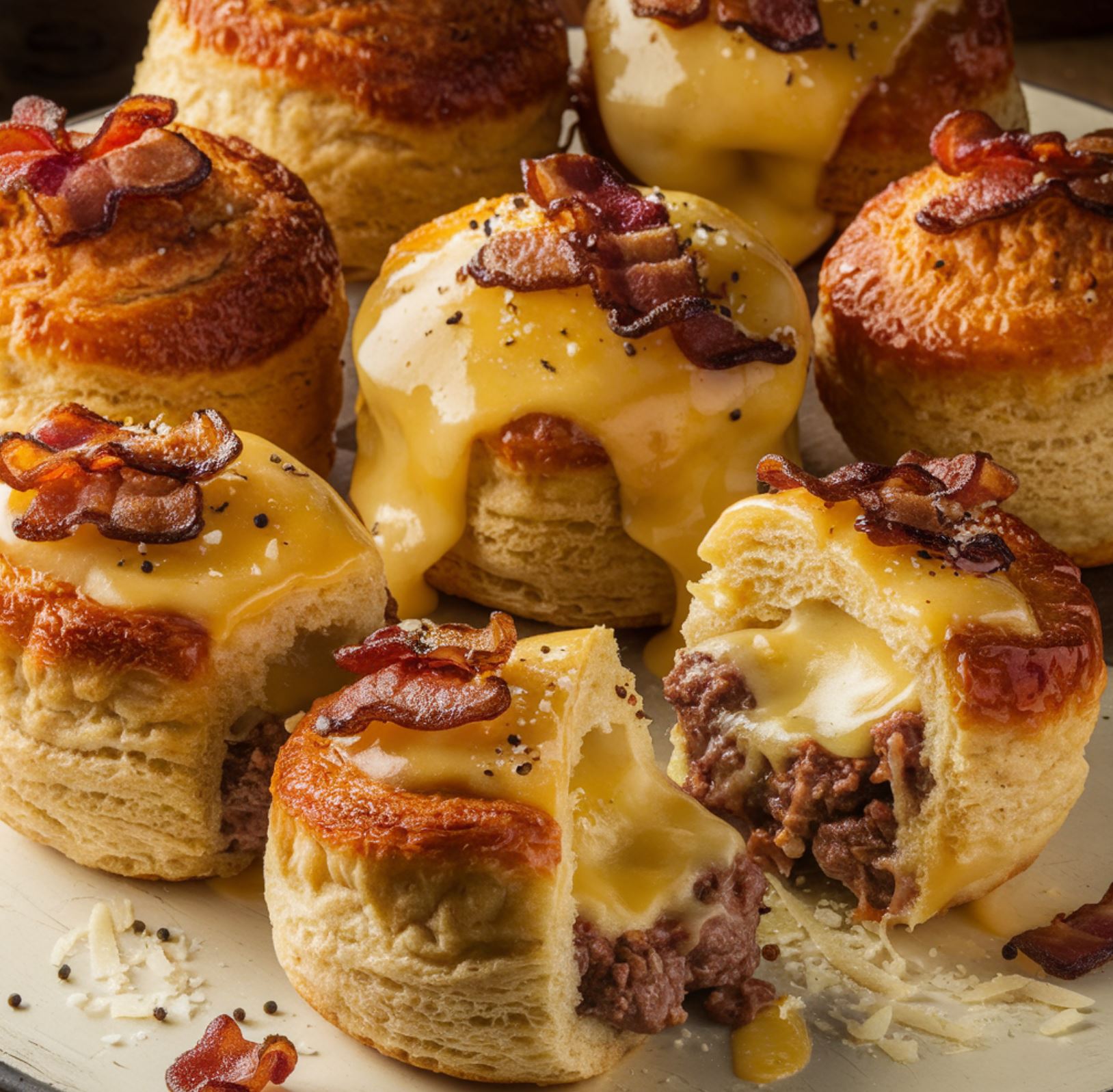 Cheesy Bacon Cheeseburger Bombs