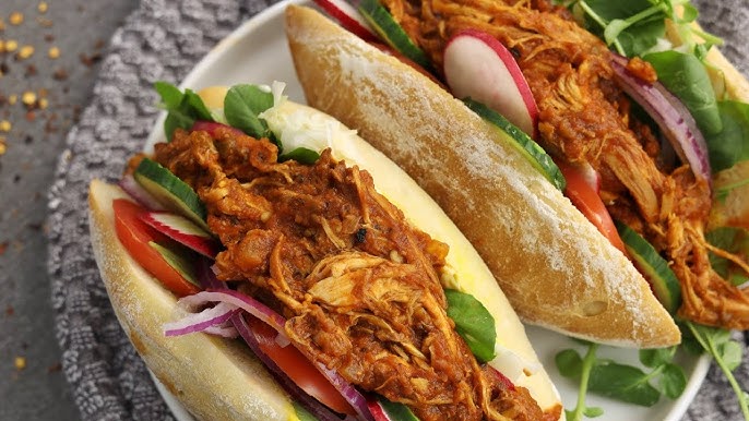 Pan con Pollo (Salvadoran Chicken Sandwich)