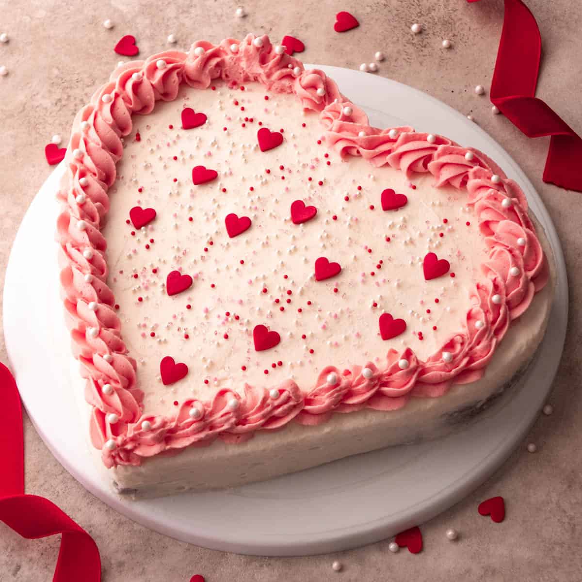 heart shaped cake